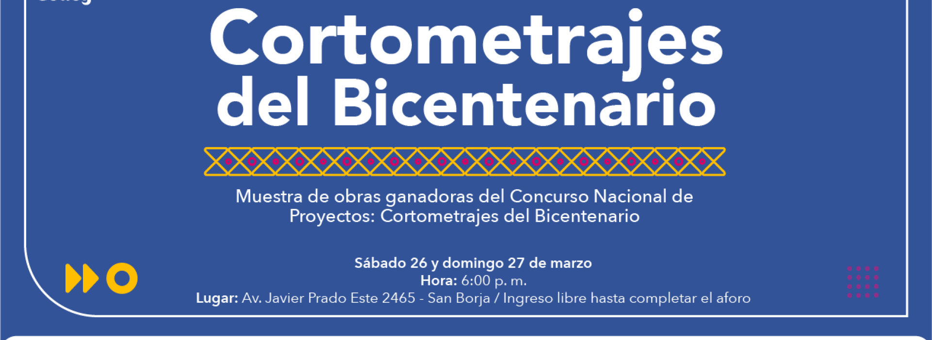 Afiche de la muestra Cortometrajes del Bicentenario