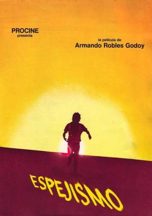 Afiche de la pelicula Espejismo, Un hombre corriendo en las dunas.